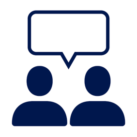 icon of two people talking to each other