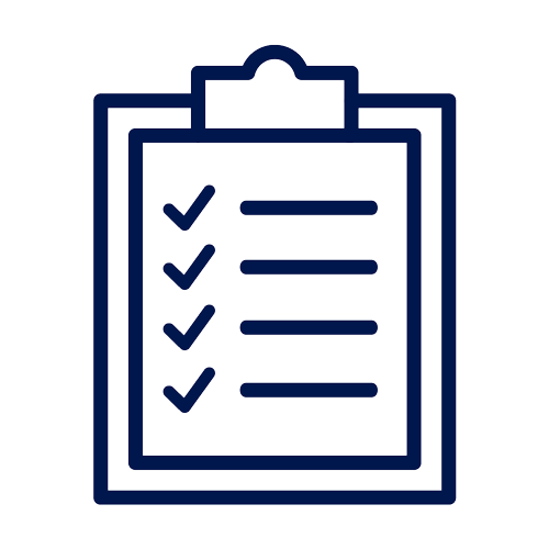 icon of a clipboard with a list of pre-employment checks