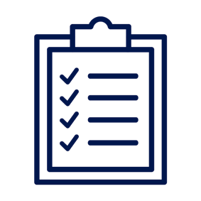 icon of a clipboard with a list of pre-employment checks