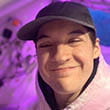 Headshot of busker Theo Blue