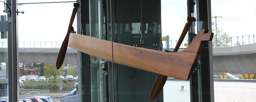 Canoe at Coquitlam Central Station