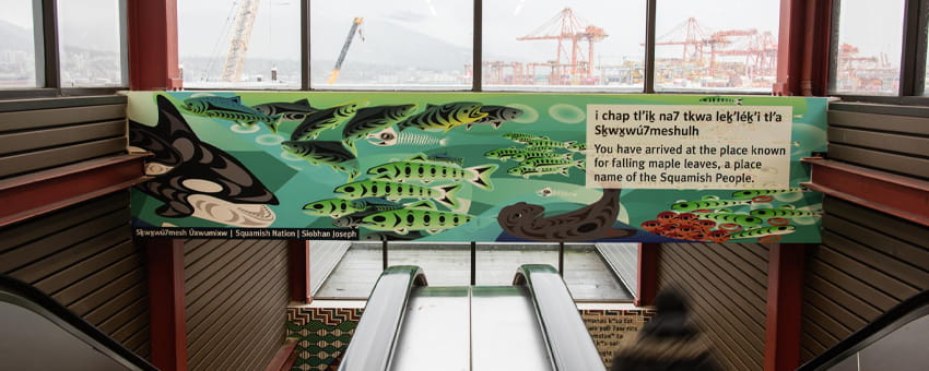 Indigenous Language Signage and Art at SeaBus Terminals 