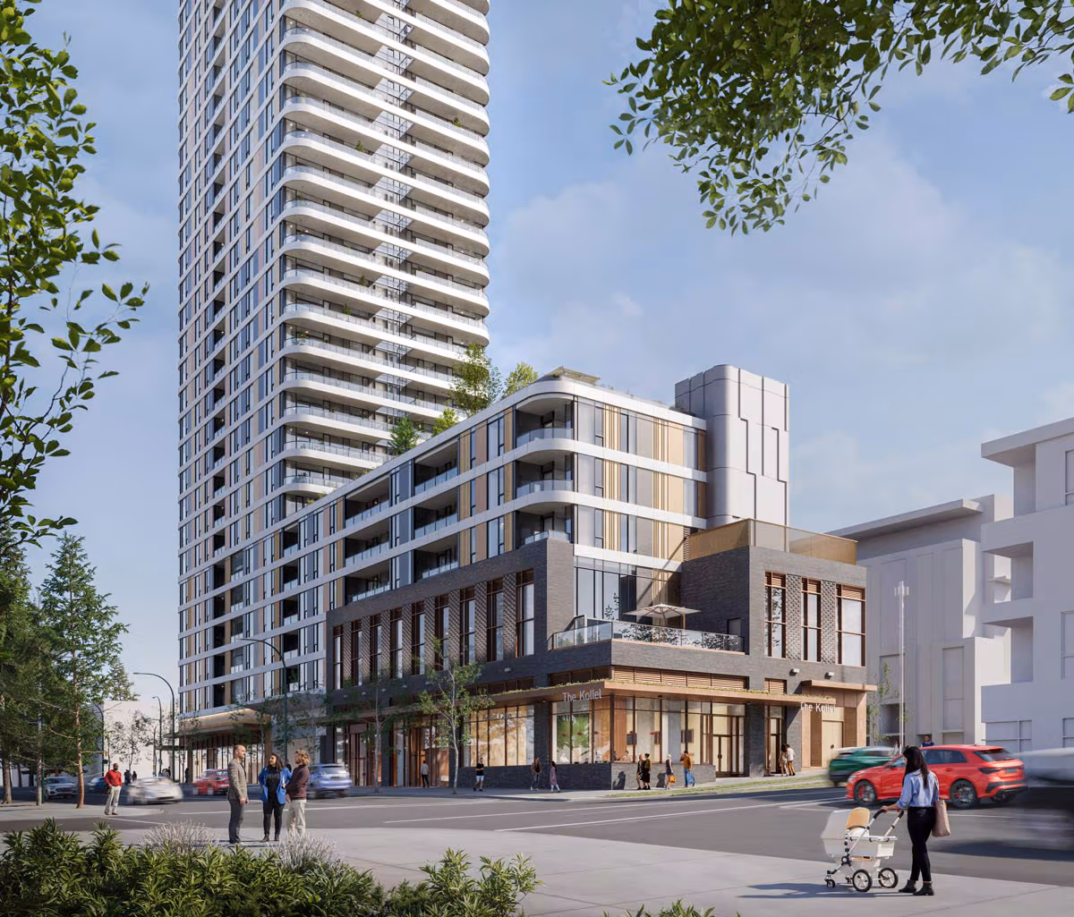 Rendering of completed PCI and TransLink development at Arbutus and West Broadway