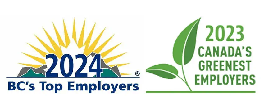 BC Top Employer and 2024 Canada's Greenest Employer logos