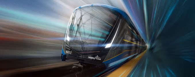 Mark V SkyTrain with motion blur
