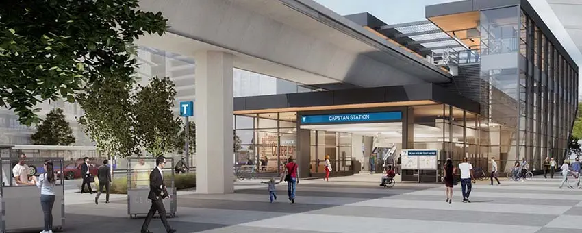 Rendering of the new Capstan Station