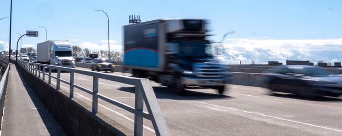 Traffic on Knight Street Bridge