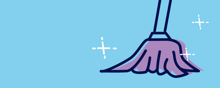 Cleaning Text Line illustration