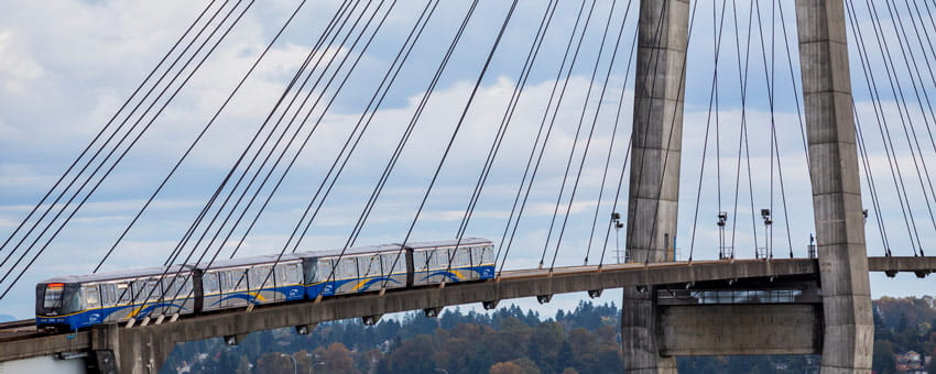 SkyTrain crossing the SkyBridge