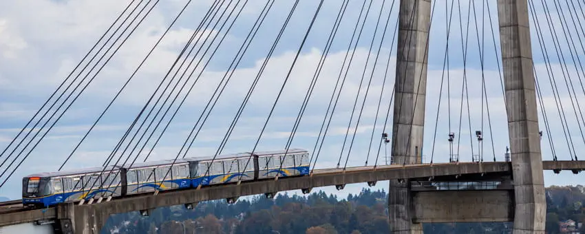 SkyTrain crossing the SkyBridge