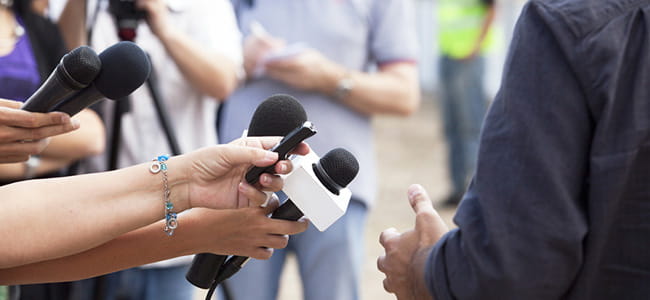 Media holding microphones