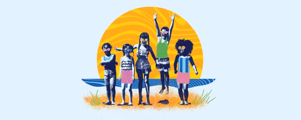 Kids on a beach