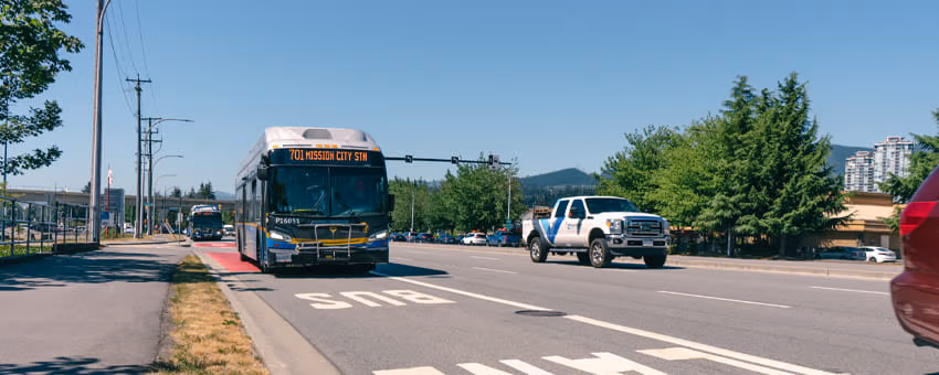 Bus lane at Lougheed Highway