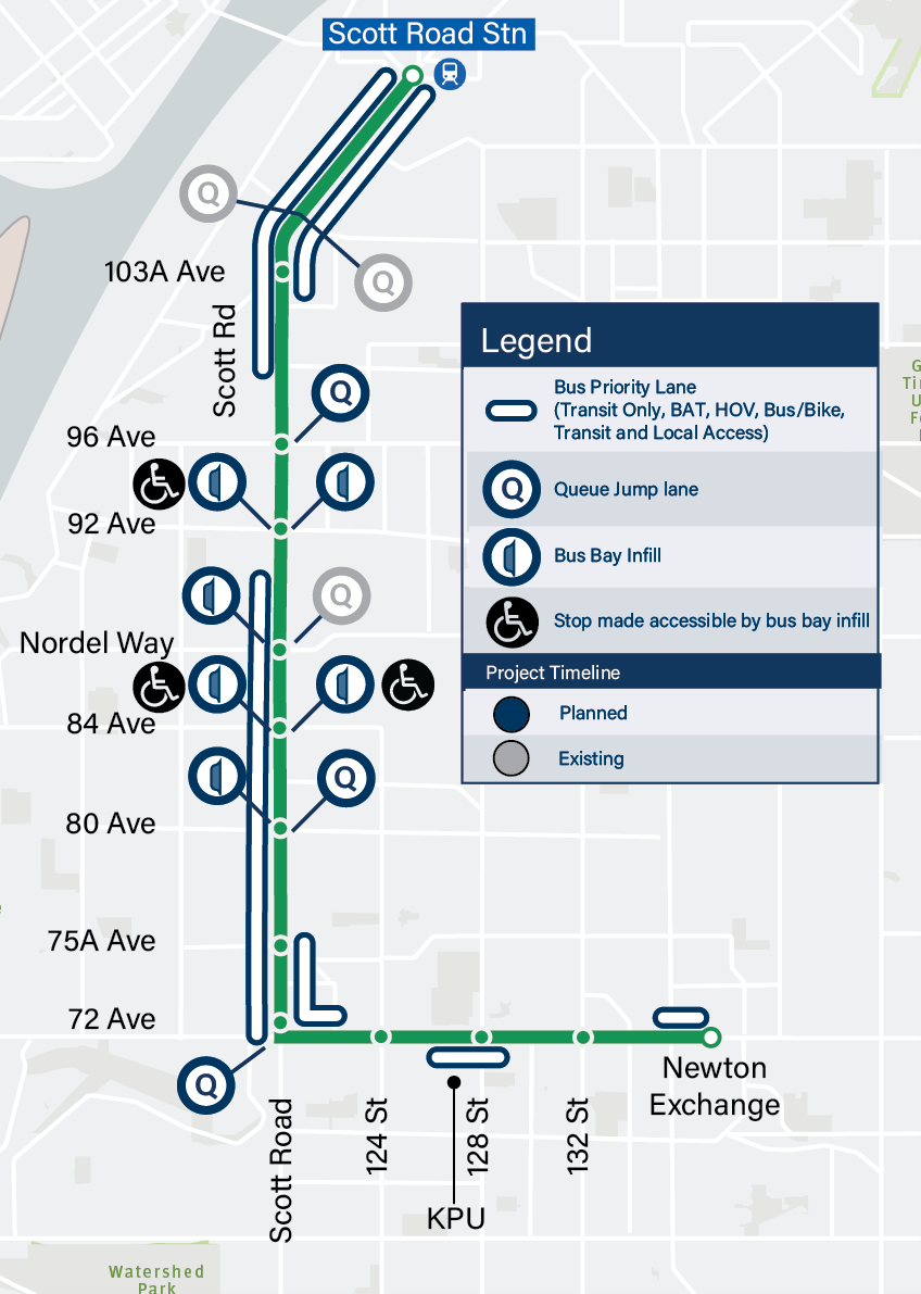 Scott Road Station map