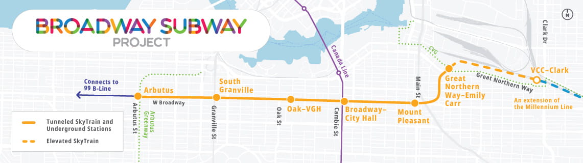 Broadway Subway Project Overview Map