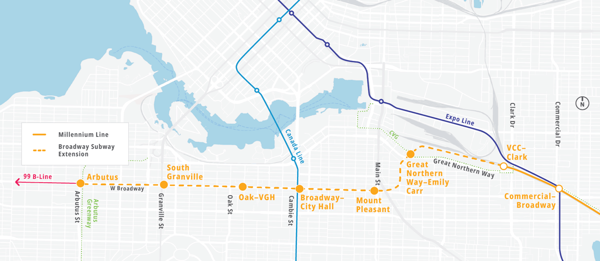 Broadway Extension map 2026