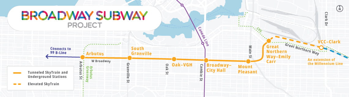 Broadway Subway Project Overview Map