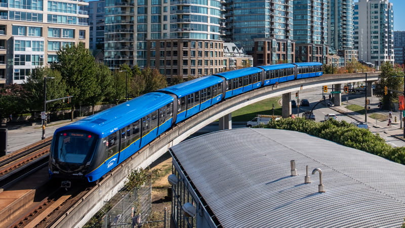 New Mark V SkyTrain on track