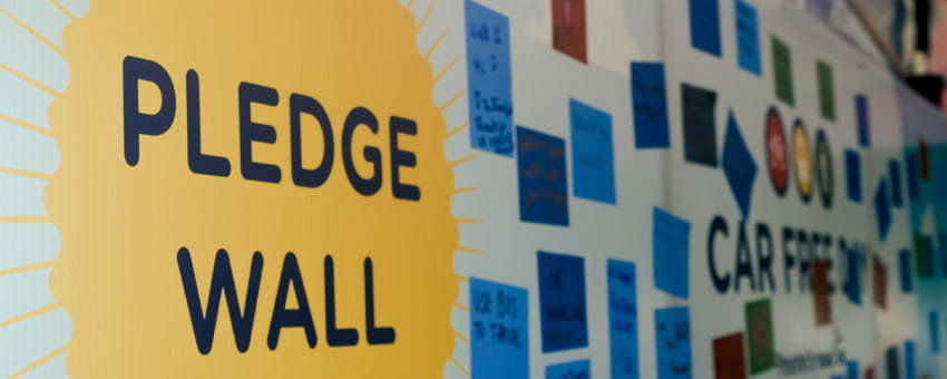 Pledge Wall at Car Free Day