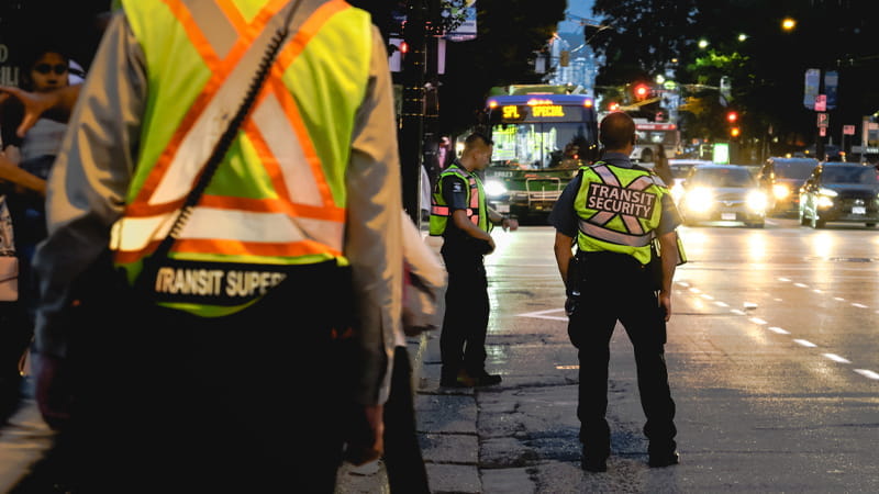 Transit Security officers at the Celebration of Lights event