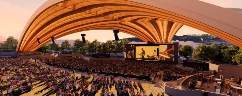 3D rendering of the new Freedom Mobile Ampitheatre at the PNE