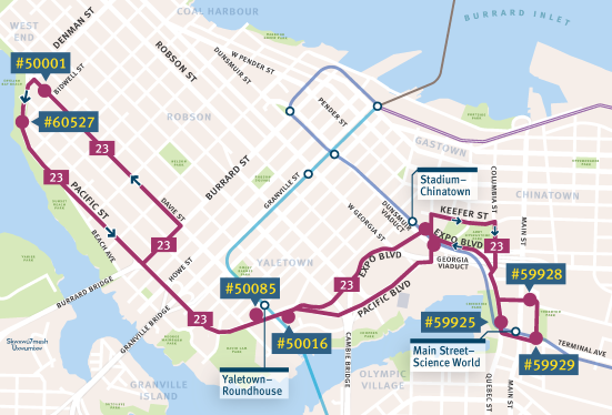 Route 23 Temporary route map