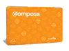 an orange concession compass card