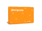 an orange concession compass card