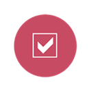 A ticked checkmark in a box