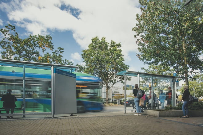 RapidBus pulling into a bus depot