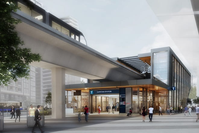 Rendering of the future Capstan Station