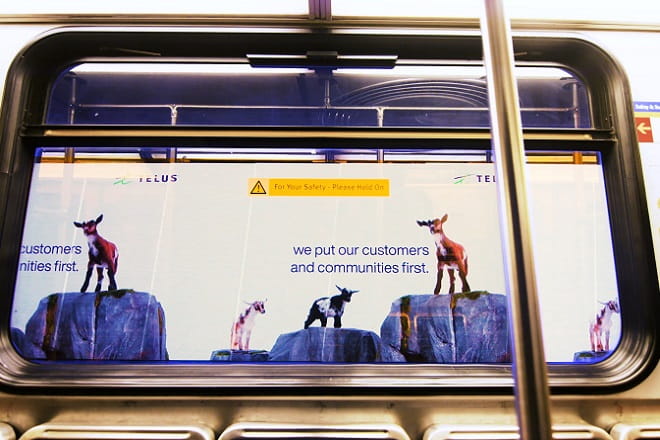 TransLink tunnel ad with TELUS