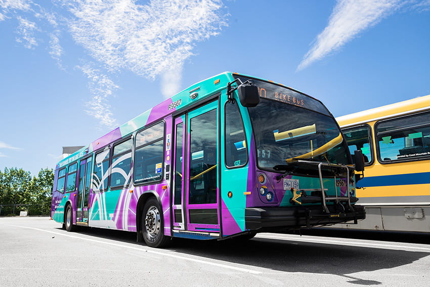 Exterior shot of the new Bike Bus