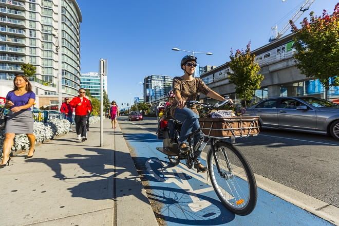 Cycling Walking Transit Driving near Canada Line