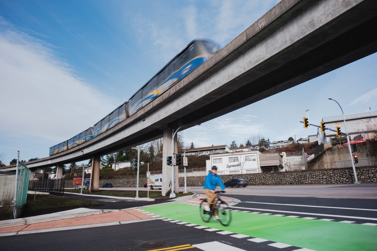 Upgrades to the Stewardson Way stretch of the BC Parkway are shown, at the intersection of Stewardson Way and 5th Avenue