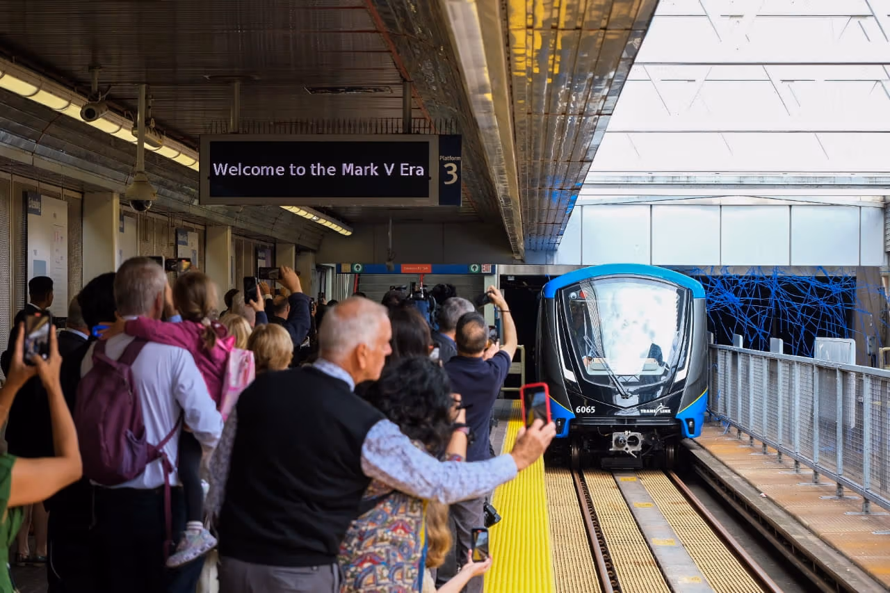 Crowds of people are waiting to see the Mark V officially enter service in July 2025