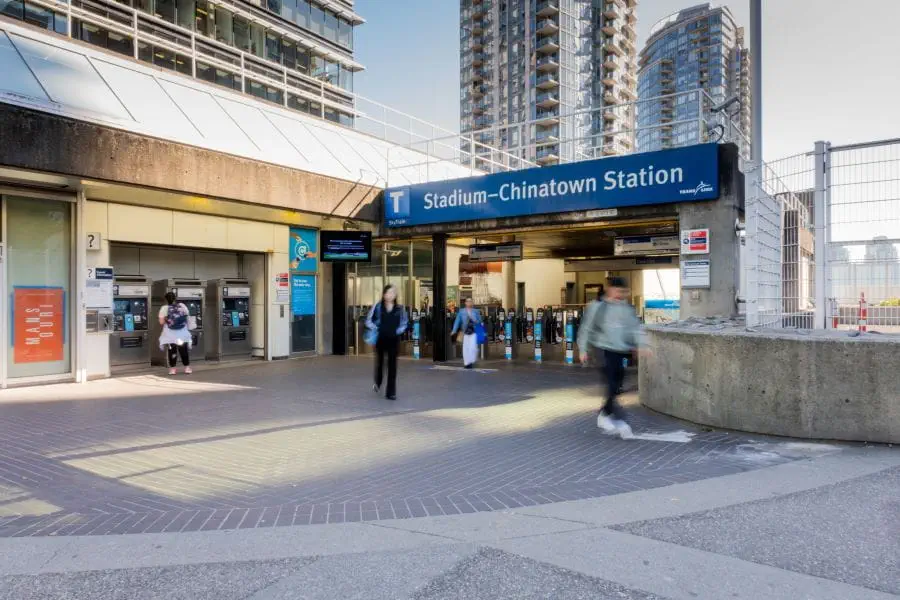 Beatty Street entrance of Stadium-Chinatown SkyTrain Station