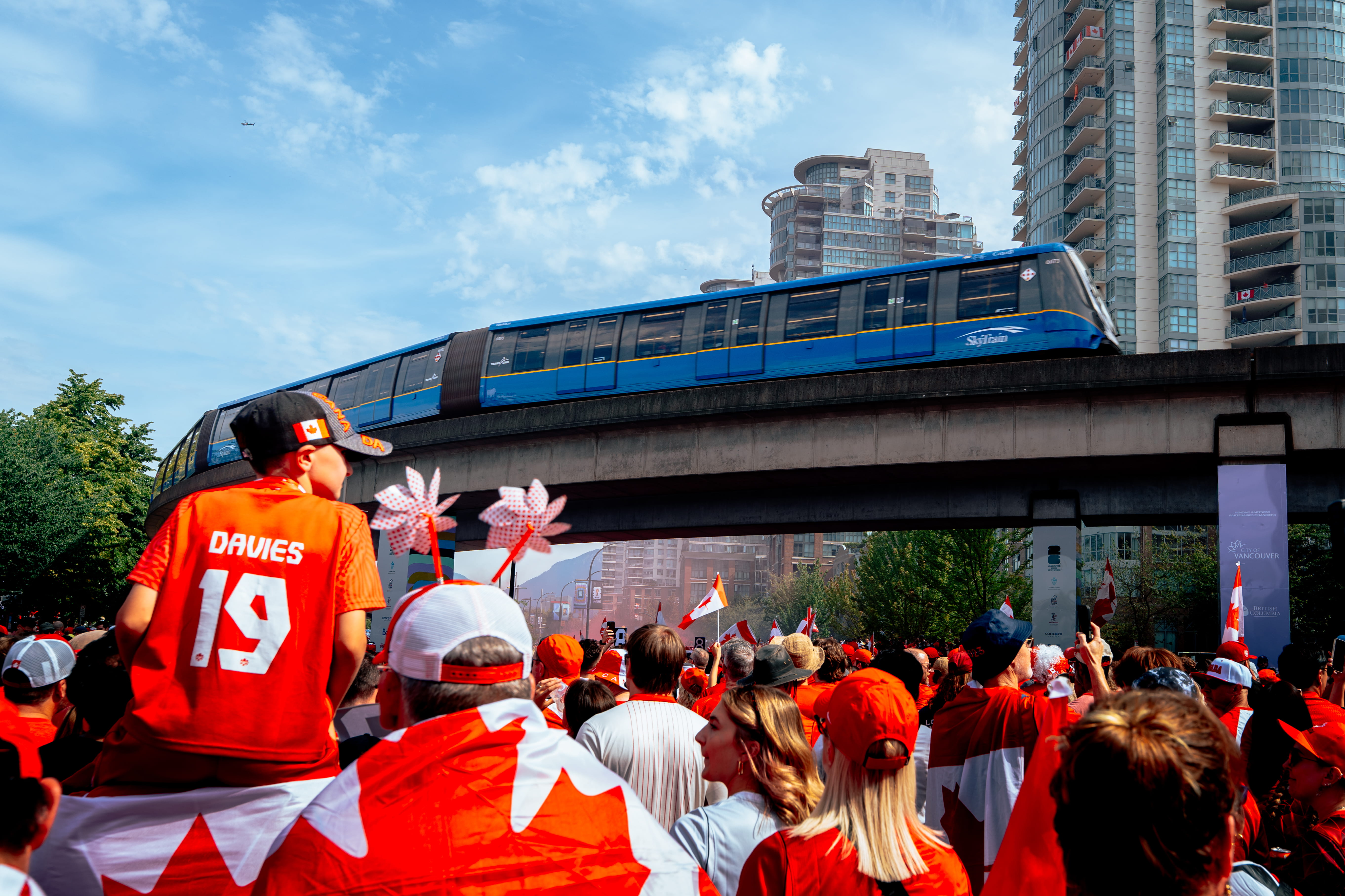 Canada Switzerland crowd SkyTrain