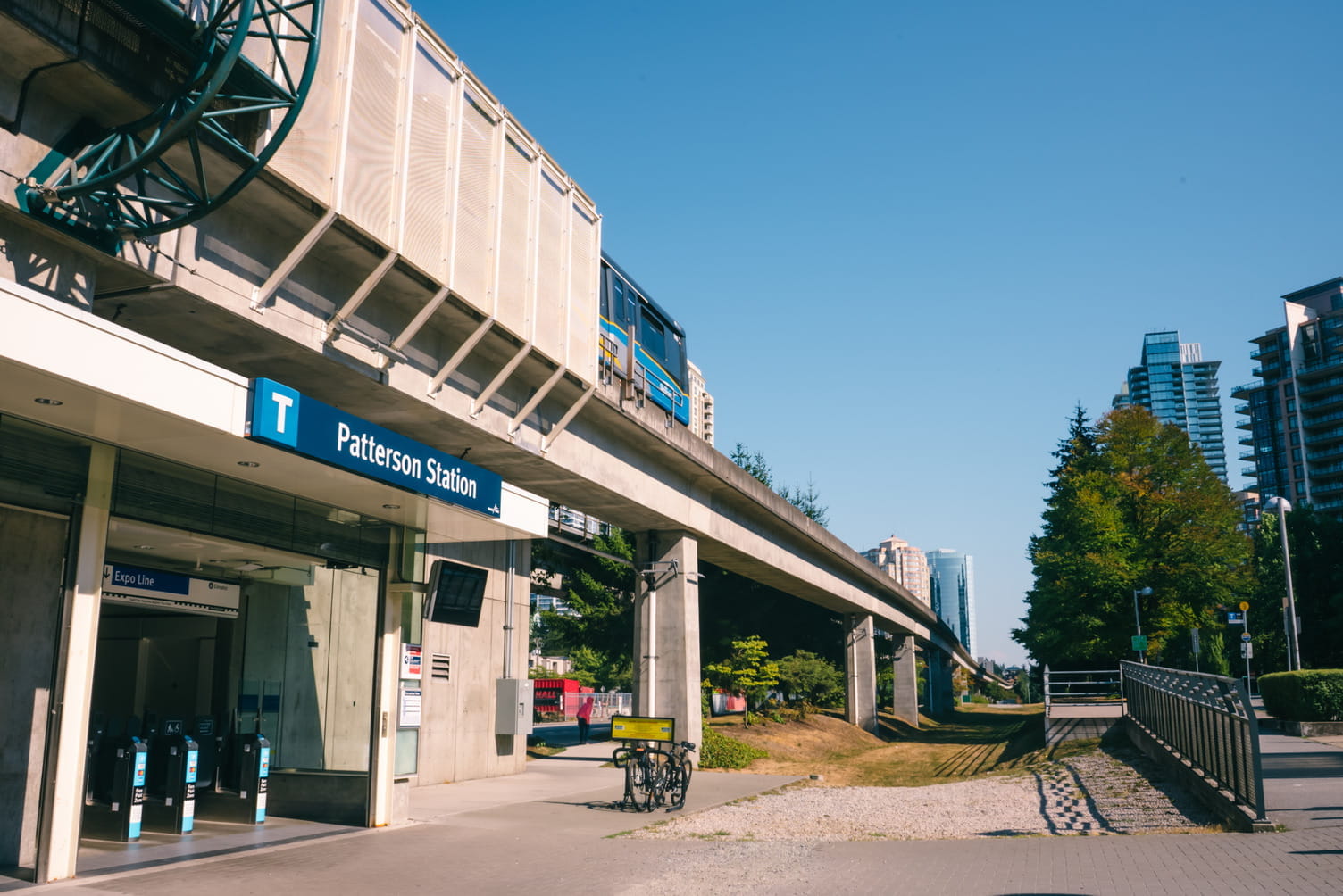 Exterior shot of Patterson Station on a summer day